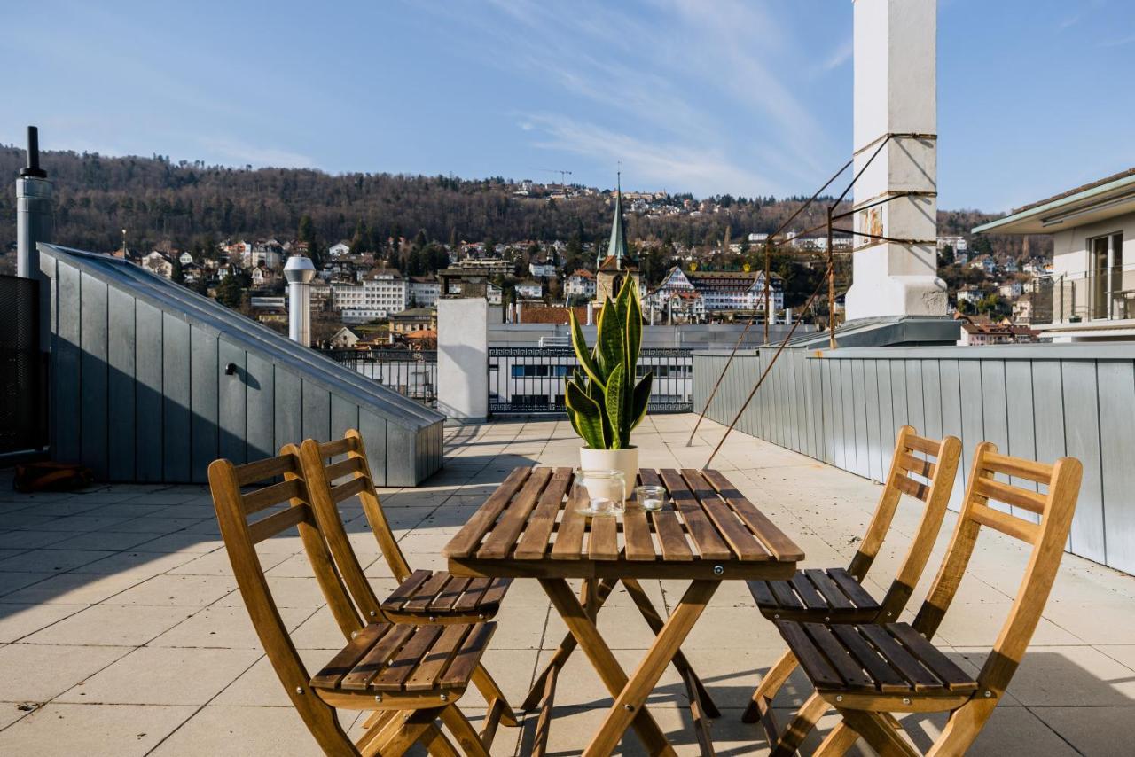 Eigene Wohnung Im Stadtzentrum Mit Wunderschoener Dachterrasse Biel Buitenkant foto